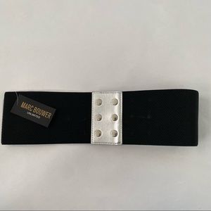 Brand new Marc Bouwer intertwined black wide waist elastic‎ belt size med large